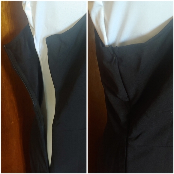 NWT Prettygarden Black One Shoulder Ruched Cocktail Formal Knee Midi Dress L - Picture 12 of 15